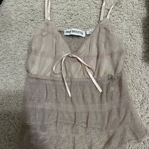 Urban Outfitters Delicate Pink Mesh Top
